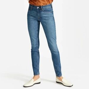 New NWOT Everlane Medium Wash Mid Rise Skinny Stretch Jeans